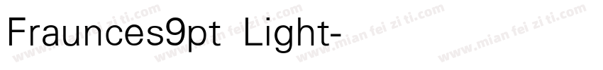 Fraunces9pt Light字体转换